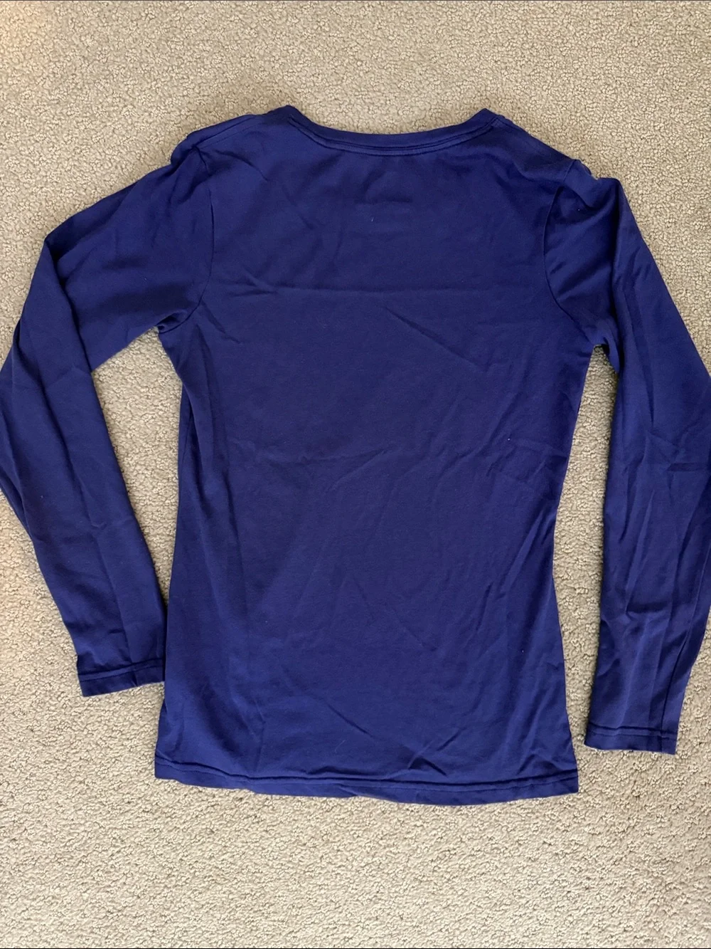 Nike Long Sleeve Dri-FIT Top - Purple with Light Gray Swoosh